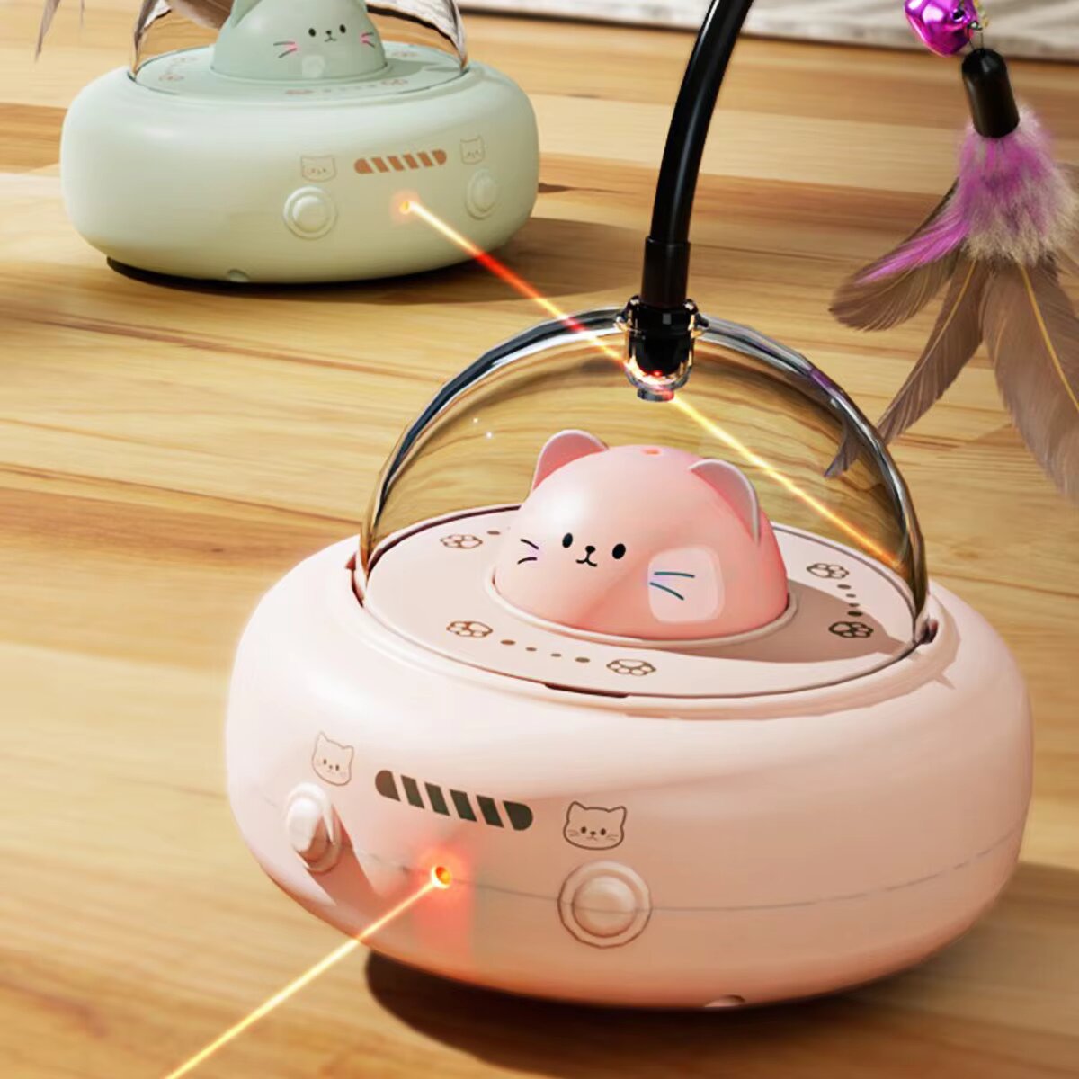 Laser Pointer Cat Toy Automatic - Robot automatico 3-in-1 per gatti con