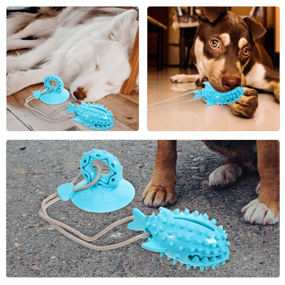 Suction Cup Dog Tug Toy - 2 pezzi di giocattolo interattivo per