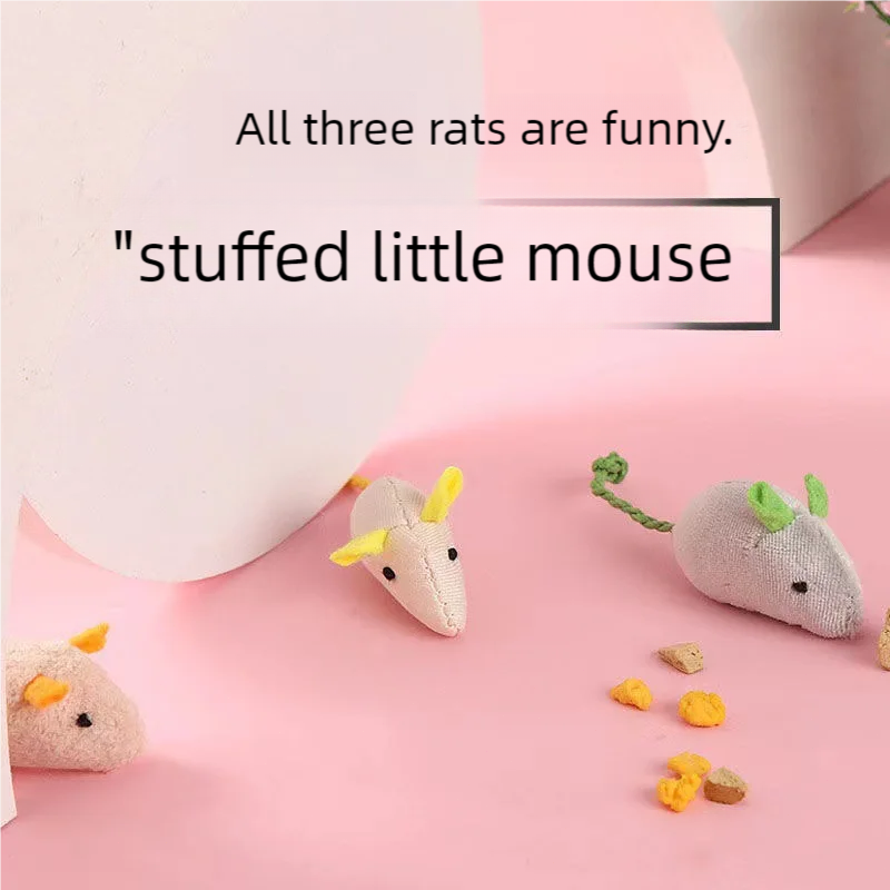 Catnip Interactive Plush Mouse - Erba gatta topi giocattolo per gatti