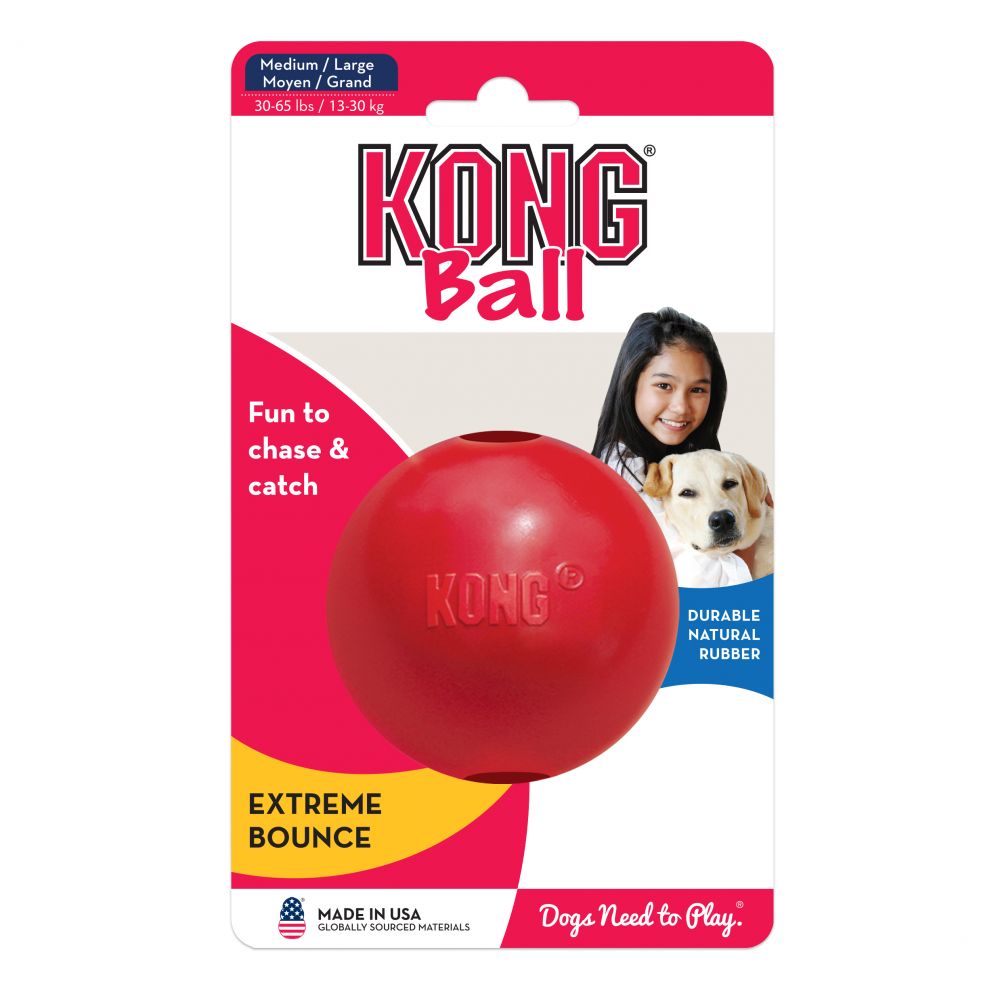 Indestructible Dog Chew Toy - Giocattolo per cani KONG Ball M/L